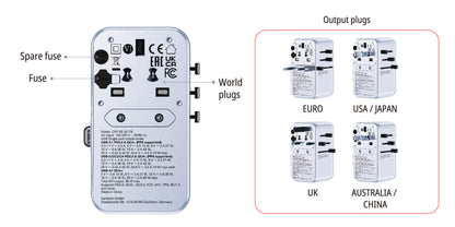 Charge 'n' Travel 85W 通用旅行轉插連伸縮充電線 (CNT-02)