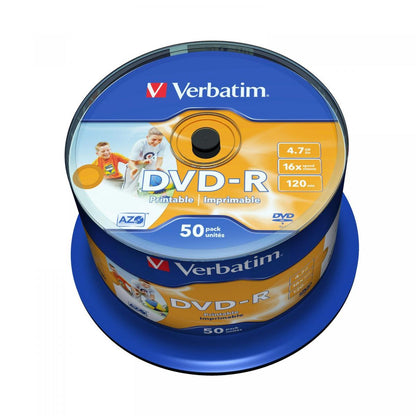 DVD-R 4.7GB 16X 寬幅噴墨可打印 50片 筒裝 43533