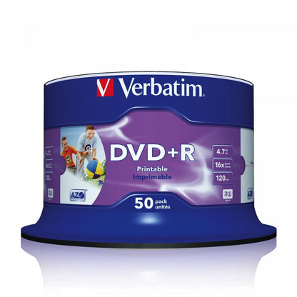 DVD+R 4.7GB 16X 寬幅噴墨可打印光碟 50片 筒裝 43512