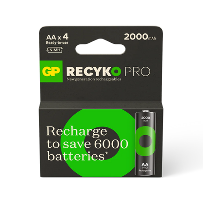 RECYKO PRO 綠再專業充 AA 2000mAh充電池 (4粒裝)