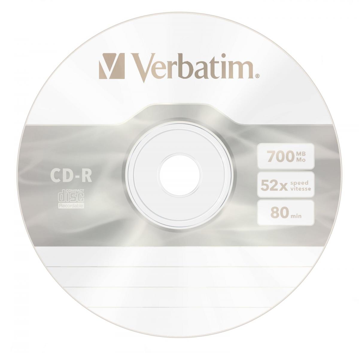 Verbatim CD-R 700MB 52X 品牌系列 50片 塑封裝 63308